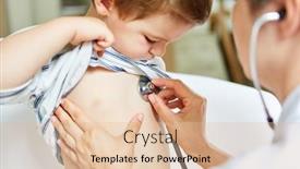  Presentation with lungs - PPT theme with doctor-using-stethoscope-while-listening background and a lemonade colored foreground