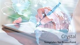  Presentation with telehealth - PPT layouts consisting of doctor-using-tablet-telemedicine-telehealth background and a light blue colored foreground