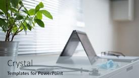  Presentation with telehealth - Beautiful PPT layouts featuring doctor-using-tablet-telemedicine-telehealth backdrop and a light gray colored foreground