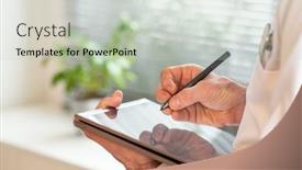  Presentation with telehealth - Presentation with doctor-using-tablet-telemedicine-telehealth background and a soft green colored foreground