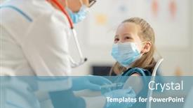  Presentation with hospital - Cool new PPT layouts with doctor-vaccinating-child-at-hospital backdrop and a teal colored foreground