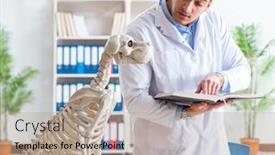  Presentation with vet - Presentation consisting of doctor-vet-practicing-on-dog background and a coral colored foreground