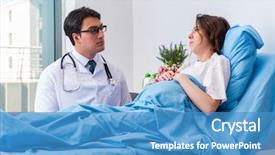  Presentation with pregnant - Slides having doctor visiting pregnant in hospital background and a teal colored foreground