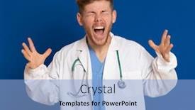  Presentation with lab coat - Cool new PPT layouts with doctor-wearing-a-white-lab backdrop and a light blue colored foreground