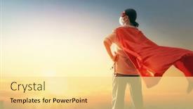  Presentation with hero - Presentation having doctor-wearing-facemask-and-superhero background and a blonde colored foreground