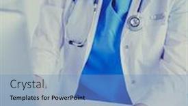  Presentation with military doctor - Amazing PPT layouts having doctor-wearing-headset-sitting-behind backdrop and a teal colored foreground