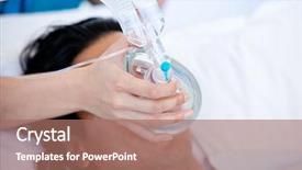  Presentation with hospital mask - Theme consisting of close up of pedestrian crossing on asphalt background and a gray colored foreground