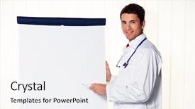  Presentation with flip chart - Cool new slide deck with doctor with a flip chart backdrop and a white colored foreground