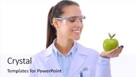  Presentation with green apple - PPT layouts enhanced with doctor with a green apple background and a  colored foreground