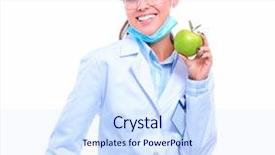  Presentation with green apple - Audience pleasing slides consisting of doctor with a green apple backdrop and a  colored foreground