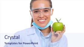  Presentation with green apple - Amazing presentation design having doctor with a green apple backdrop and a  colored foreground