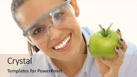  Presentation with green watercolorvbackground - Beautiful slides featuring doctor with a green apple backdrop and a  colored foreground