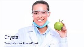  Presentation with green apple - PPT layouts having doctor with a green apple background and a  colored foreground