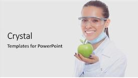  Presentation with herbal powder green - Slide deck enhanced with doctor with a green apple background and a  colored foreground