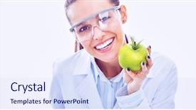  Presentation with green apple - Slides featuring doctor with a green apple background and a  colored foreground