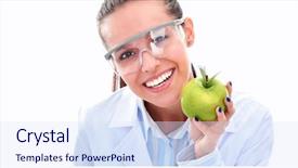  Presentation with jade green - Presentation theme enhanced with doctor with a green apple background and a  colored foreground