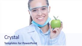  Presentation with green apple - Slides consisting of doctor with a green apple background and a  colored foreground