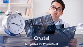  Presentation with alarm - Slide set having doctor with alarm clock background and a ocean colored foreground