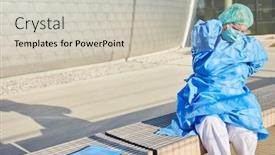  Presentation with shoulder pain - Beautiful slide deck featuring doctor-with-back-pain backdrop and a soft green colored foreground