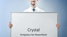  Presentation with blank - Slides consisting of doctor with blank message board background and a  colored foreground