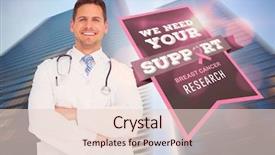  Presentation with breast cancer awareness month - Slide deck enhanced with doctor with breast cancer awareness background and a lemonade colored foreground