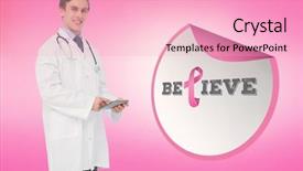  Presentation with breast cancer awareness month - PPT layouts with doctor with breast cancer awareness background and a lemonade colored foreground