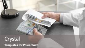  Presentation with bribe - Slides with doctor with bribe at workplace background and a gray colored foreground