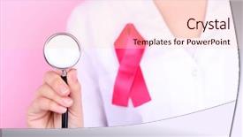  Presentation with symbol - PPT theme enhanced with doctor with ribbon formed aids background and a lemonade colored foreground