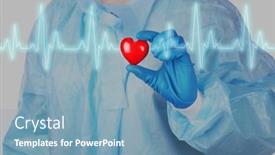  Presentation with heart - Slide deck enhanced with doctor-with-small-heart background and a  colored foreground