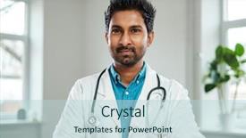  Presentation with anatomy neck - Beautiful PPT layouts featuring doctor with stethoscope around neck backdrop and a lemonade colored foreground