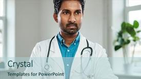  Presentation with indian politics feree hindi - Cool new PPT theme with doctor with stethoscope around neck backdrop and a light blue colored foreground