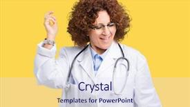  Presentation with dance and music - Beautiful PPT layouts featuring doctor woman over isolated background backdrop and a sky blue colored foreground