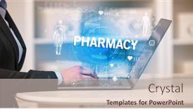  Presentation with medical pharmacy - Slide deck consisting of doctor-working-a-health-check background and a lemonade colored foreground