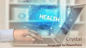  Presentation with health - Presentation theme enhanced with doctor-working-a-health-check and a soft green colored foreground