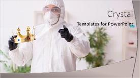  Presentation with covid coronavirus - Slide set with doctor-working-in-lab background and a white colored foreground