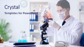  Presentation with blood - Amazing slide set having doctor working with blood samples backdrop and a  colored foreground