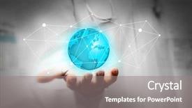  Presentation with medical concept - Theme featuring doctor working with modern computer background and a gray colored foreground