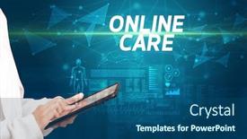  Presentation with medical clipboard - Presentation with doctor-writes-notes background and a ocean colored foreground