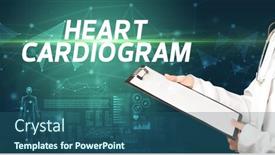  Presentation with medical heart - Colorful theme enhanced with doctor-writes-notes backdrop and a ocean colored foreground