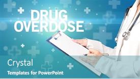  Presentation with drug overdose - PPT layouts enhanced with doctor-writes-notes background and a teal colored foreground