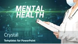  Presentation with medical clipboard - Slide deck having doctor-writes-notes background and a ocean colored foreground