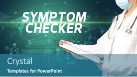  Presentation with medical clipboard - Colorful presentation theme enhanced with doctor-writes-notes backdrop and a ocean colored foreground