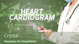  Presentation with heart medical - Beautiful PPT theme featuring doctor-writes-notes backdrop and a tawny brown colored foreground