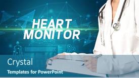  Presentation with heart monitor - Slides having doctor-writes-notes background and a ocean colored foreground