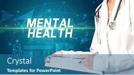  Presentation with medical clipboard - Slides featuring doctor-writes-notes background and a ocean colored foreground