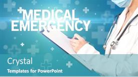  Presentation with emergency medical - Presentation enhanced with doctor-writes-notes background and a teal colored foreground