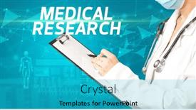  Presentation with medical clipboard - Slides featuring doctor-writes-notes background and a teal colored foreground
