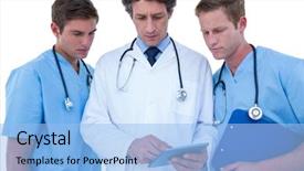  Presentation with nurses lungs - Cool new PPT theme with doctors and nurses using tablet backdrop and a  colored foreground