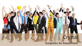  Presentation with nurses - PPT layouts consisting of doctors architect isolated over white background and a coral colored foreground