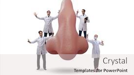  Presentation with plastic - Colorful PPT layouts enhanced with doctors-doing-plastic-nose-surgery backdrop and a light gray colored foreground